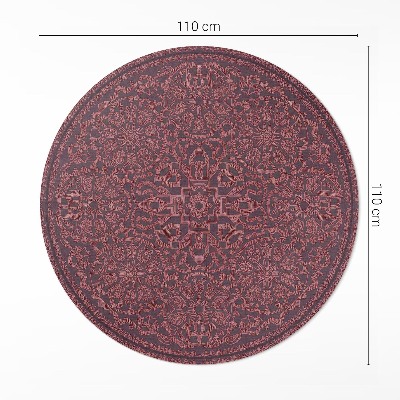 Runder pvc teppich Dekoratives geometrisches Muster im Vintage-Stil
