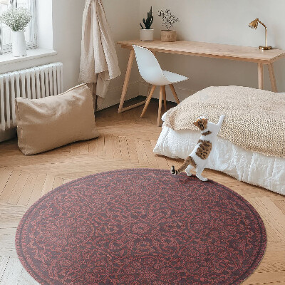 Runder pvc teppich Dekoratives geometrisches Muster im Vintage-Stil