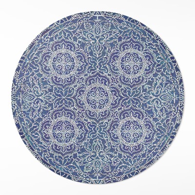 Runder vinyl teppich läufer Reich verziertes geometrisches Muster im Vintage-Stil