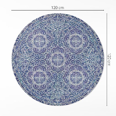 Runder vinyl teppich läufer Reich verziertes geometrisches Muster im Vintage-Stil