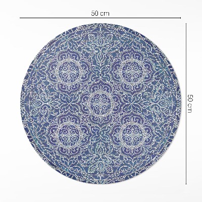 Runder vinyl teppich läufer Reich verziertes geometrisches Muster im Vintage-Stil