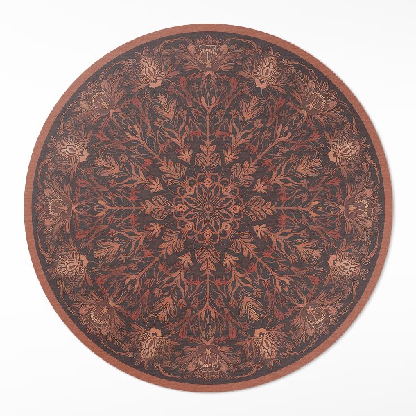Runder teppich pvc Dekoratives geometrisches Muster im Vintage-Stil