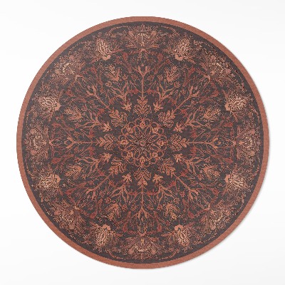 Runder teppich pvc Dekoratives geometrisches Muster im Vintage-Stil