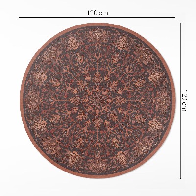 Runder teppich pvc Dekoratives geometrisches Muster im Vintage-Stil