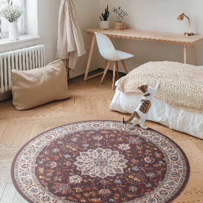 Runder teppich pvc Altes dekoratives Muster im Vintage-Stil