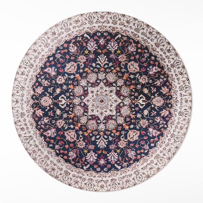 Runder teppich auf pvc Vintage dekoratives Mandala-Muster im alten Stil