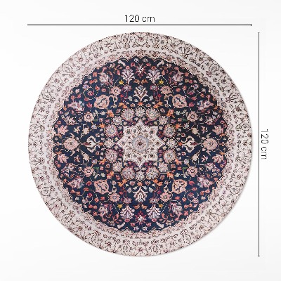 Runder teppich auf pvc Vintage dekoratives Mandala-Muster im alten Stil
