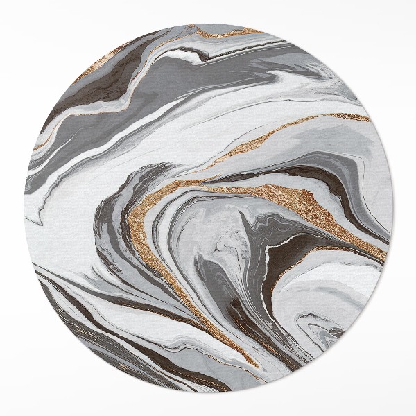 Runder vinyl teppich Marmor Glamour dekorative Abstraktion
