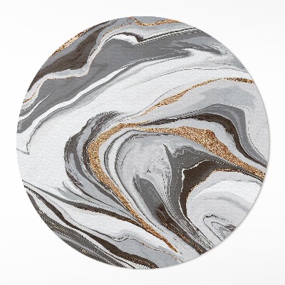 Runder vinyl teppich Marmor Glamour dekorative Abstraktion
