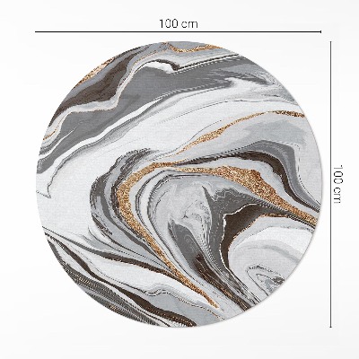 Runder vinyl teppich Marmor Glamour dekorative Abstraktion