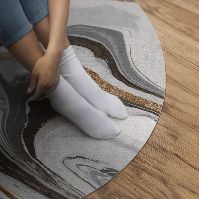 Runder vinyl teppich Marmor Glamour dekorative Abstraktion