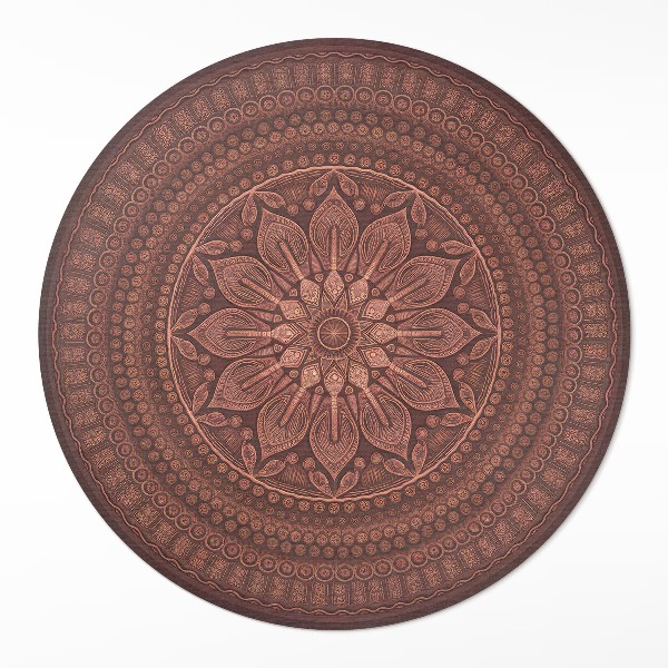 Runder pvc teppich Orientalisches Mandala dekoratives Muster im Boho-Stil