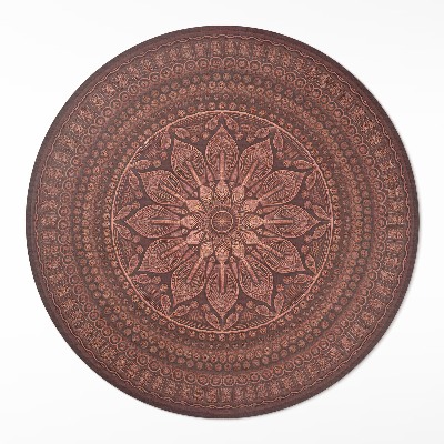 Runder pvc teppich Orientalisches Mandala dekoratives Muster im Boho-Stil