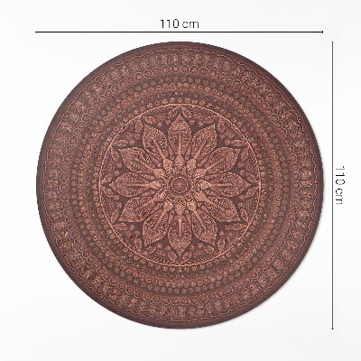 Runder pvc teppich Orientalisches Mandala dekoratives Muster im Boho-Stil