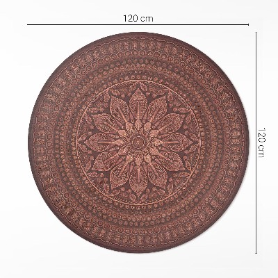 Runder pvc teppich Orientalisches Mandala dekoratives Muster im Boho-Stil