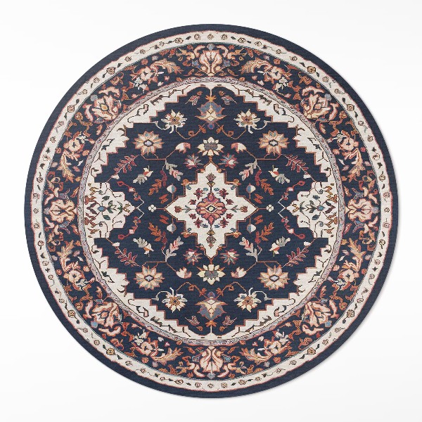 Runder pvc teppich Vintage dekoratives Muster im persischen Stil