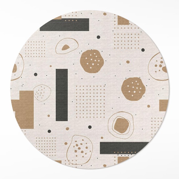 Runder pvc teppich Abstrakte Kunst Komposition Boho Muster
