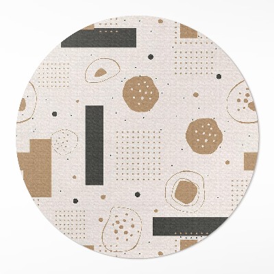 Runder pvc teppich Abstrakte Kunst Komposition Boho Muster