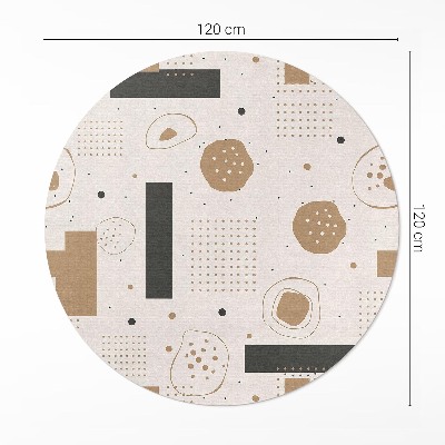 Runder pvc teppich Abstrakte Kunst Komposition Boho Muster