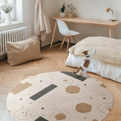 Runder pvc teppich Abstrakte Kunst Komposition Boho Muster