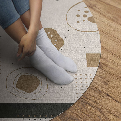 Runder pvc teppich Abstrakte Kunst Komposition Boho Muster