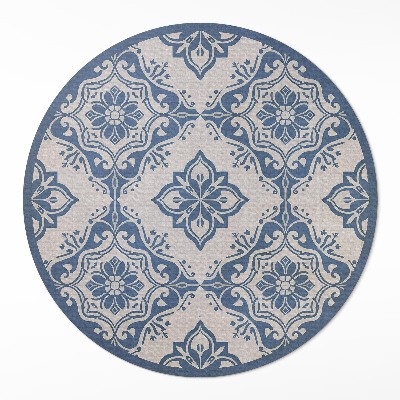 Runder vinyl teppich Portugiesische fliese feines vintage muster