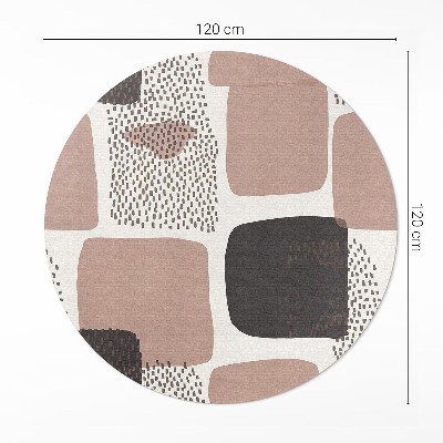 Runder vinyl teppich Abstrakte Komposition von Flecken im Boho-Stil