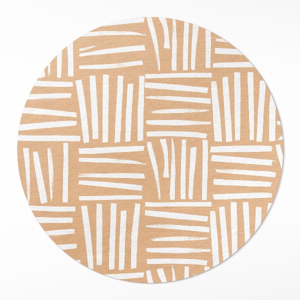Runder pvc teppich Minimalistisches abstraktes Boho-Muster