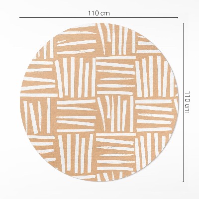 Runder pvc teppich Minimalistisches abstraktes Boho-Muster