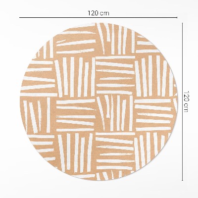 Runder pvc teppich Minimalistisches abstraktes Boho-Muster