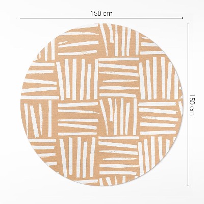 Runder pvc teppich Minimalistisches abstraktes Boho-Muster