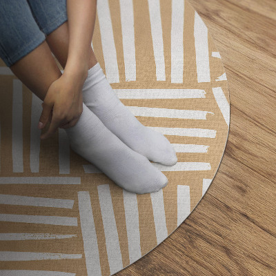 Runder pvc teppich Minimalistisches abstraktes Boho-Muster