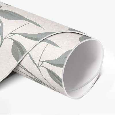 Runder vinyl teppich Zarte schöne Blumen Pflanzen im Boho-Stil