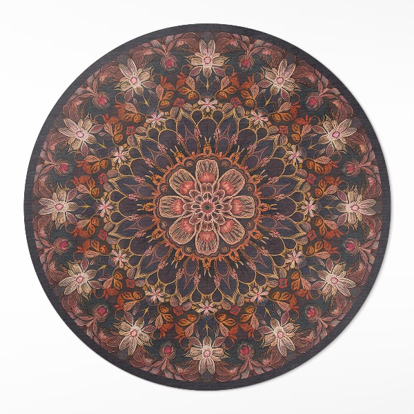 Runder pvc teppich Orientalisches Dekorationsmuster mit Pflanzenmotiv