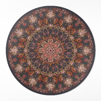 Runder pvc teppich Orientalisches Dekorationsmuster mit Pflanzenmotiv
