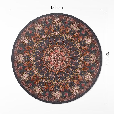 Runder pvc teppich Orientalisches Dekorationsmuster mit Pflanzenmotiv