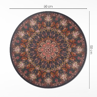 Runder pvc teppich Orientalisches Dekorationsmuster mit Pflanzenmotiv