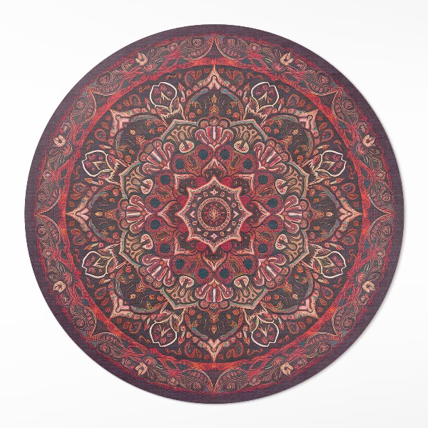 Runder vinyl teppich Dekoratives Mandala im persischen Stil