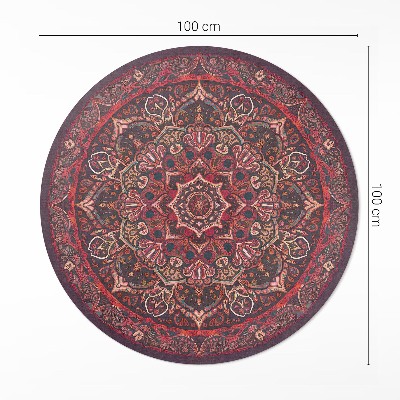Runder vinyl teppich Dekoratives Mandala im persischen Stil