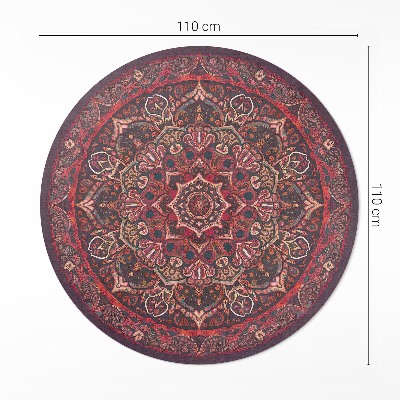 Runder vinyl teppich Dekoratives Mandala im persischen Stil