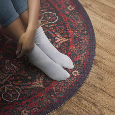 Runder vinyl teppich Dekoratives Mandala im persischen Stil