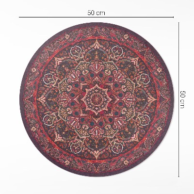 Runder vinyl teppich Dekoratives Mandala im persischen Stil