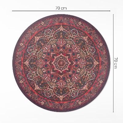Runder vinyl teppich Dekoratives Mandala im persischen Stil