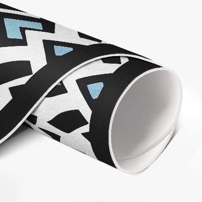 Runder vinyl teppich Geometrisches abstraktes Muster im indischen Stil