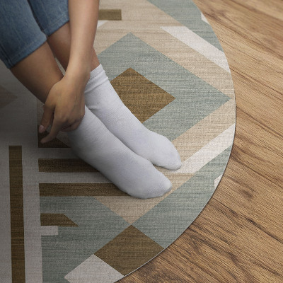 Runder vinyl teppich Boho Abstraktion geometrisch indischer Stil