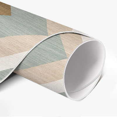 Runder vinyl teppich Boho Abstraktion geometrisch indischer Stil