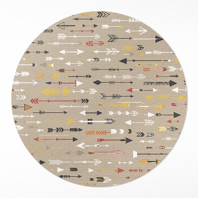 Runder pvc teppich Indische Pfeile pastellfarbenes Muster im Boho-Stil