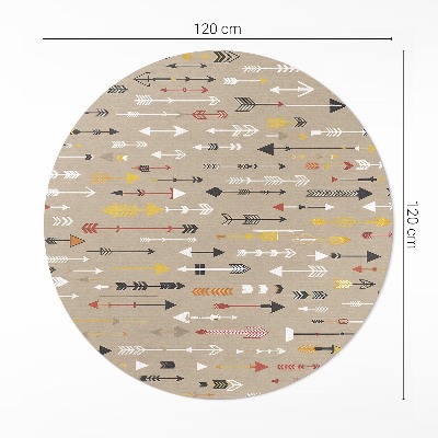 Runder pvc teppich Indische Pfeile pastellfarbenes Muster im Boho-Stil