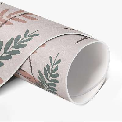 Runder teppich auf pvc Blumen und Pflanzen Boho-Muster