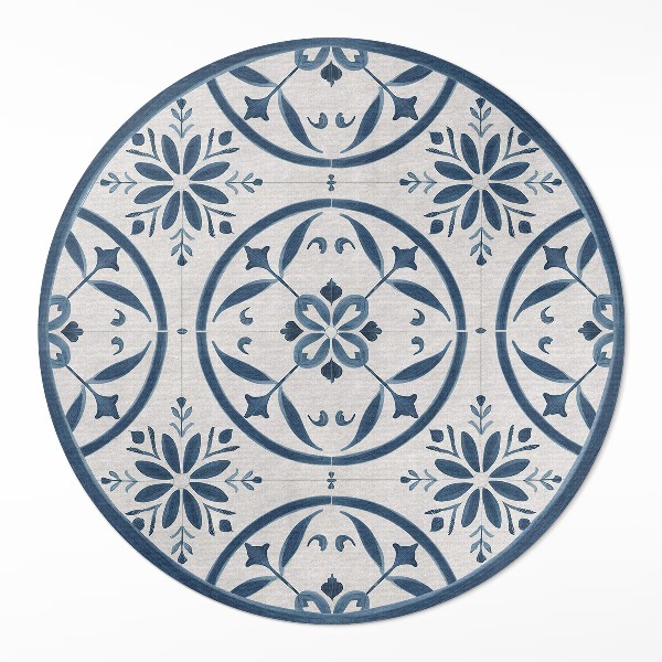 Runder pvc teppich Feine Fliesen im portugiesischen Vintage-Stil